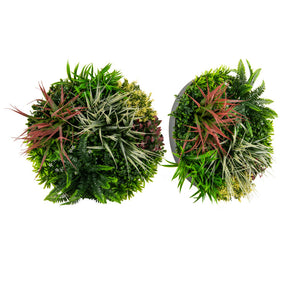 2 Pack Square Framed Artificial Foliage WALL ART
