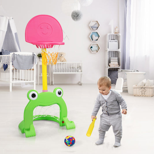 3-in-1 Kids Basketball Hoop Set Stand